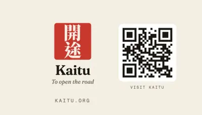 Kaitu press kit: Kaitu business card (ink, back)