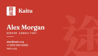 Kaitu press kit: Kaitu business card (seal, front)