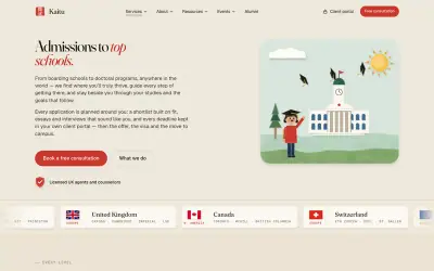 Kaitu Admissions page