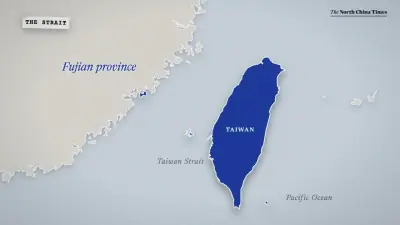 Still from The Taiwan Strait, measured: a map of the strait